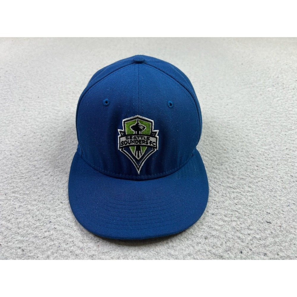Seattle Sounders FC Hat Mens 7 5/8 Blue‎ MLS Soccer New Era 59FIFTY Fitted Cap